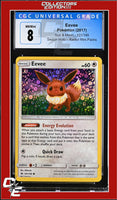 Sun & Moon Eevee 101/149 Sequin Holo Kanto! Mini Packs CGC 8
