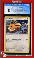 SM Black Star Promo Eevee SM235 C. Holo Pikachu & Eevee-GX Coll. CGC 8
