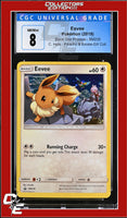SM Black Star Promo Eevee SM235 C. Holo Pikachu & Eevee-GX Coll. CGC 8
