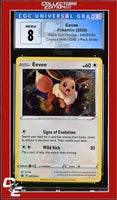 SWSH Black Star Promo Eevee SWSH042 Cosmos Holo DAB 3-Pack Blister CGC 8
