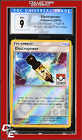 Lost Thunder Electropower 172a/214 Reverse - Alternate Art Pokemon League CGC 9
