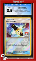 Lost Thunder Electropower 172a/214 Reverse - Alt. Art Pokemon League CGC 8.5
