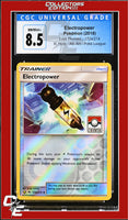 Lost Thunder Electropower 172a/214 Reverse - Alt. Art Pokemon League CGC 8.5
