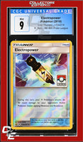 Lost Thunder Electropower 172a/214 Reverse - Alternate Art Pokemon League CGC 9
