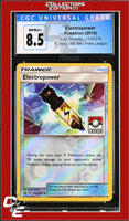 Lost Thunder Electropower 172a/214 Reverse - Alt. Art Pokemon League CGC 8.5
