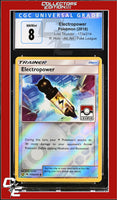 Lost Thunder Electropower 172a/214 Reverse - Alternate Art Pokemon League CGC 8
