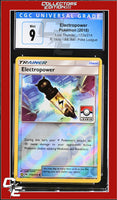 Lost Thunder Electropower 172a/214 Reverse - Alternate Art Pokemon League CGC 9
