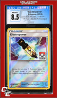 Lost Thunder Electropower 172a/214 Reverse - Alt. Art Pokemon League CGC 8.5
