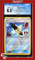 Lost Thunder Electropower 172a/214 Reverse - Alt. Art Pokemon League CGC 8.5
