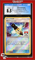 Lost Thunder Electropower 172a/214 Reverse - Alt. Art Pokemon League CGC 8.5
