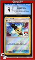 Lost Thunder Electropower 172a/214 Reverse - Alternate Art Pokemon League CGC 9
