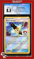Lost Thunder Electropower 172a/214 Reverse - Alt. Art Pokemon League CGC 8.5
