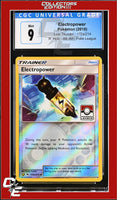 Lost Thunder Electropower 172a/214 Reverse - Alternate Art Pokemon League CGC 9
