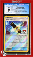 Lost Thunder Electropower 172a/214 Reverse - Alternate Art Pokemon League CGC 9
