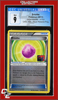 Noble Victories Eviolite 91/101 Crosshatch Holo Player Rewards Prog. CGC 9
