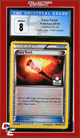 Flashfire Fiery Torch 89/106 Crosshatch Holo Pokemon League CGC 8
