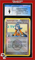 Great Encounters Felicity's Drawing 98/106 Crosshatch Holo Player Rewards Prog. CGC 9
