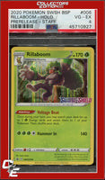 Black Star Promo Rillaboom SWSH006 Sword & Shield Prerelease STAFF PSA 4
