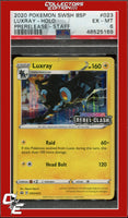 Black Star Promo Luxray SWSH023 Rebel Clash Prerelease STAFF PSA 6
