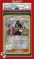 Burning Shadows 115A Guzma Reverse 2019 Alternate Art Regional STAFF PSA 8
