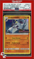 Black Star Promo Crabominable SM47 Holo Burning Shadows Prerelease STAFF PSA 8
