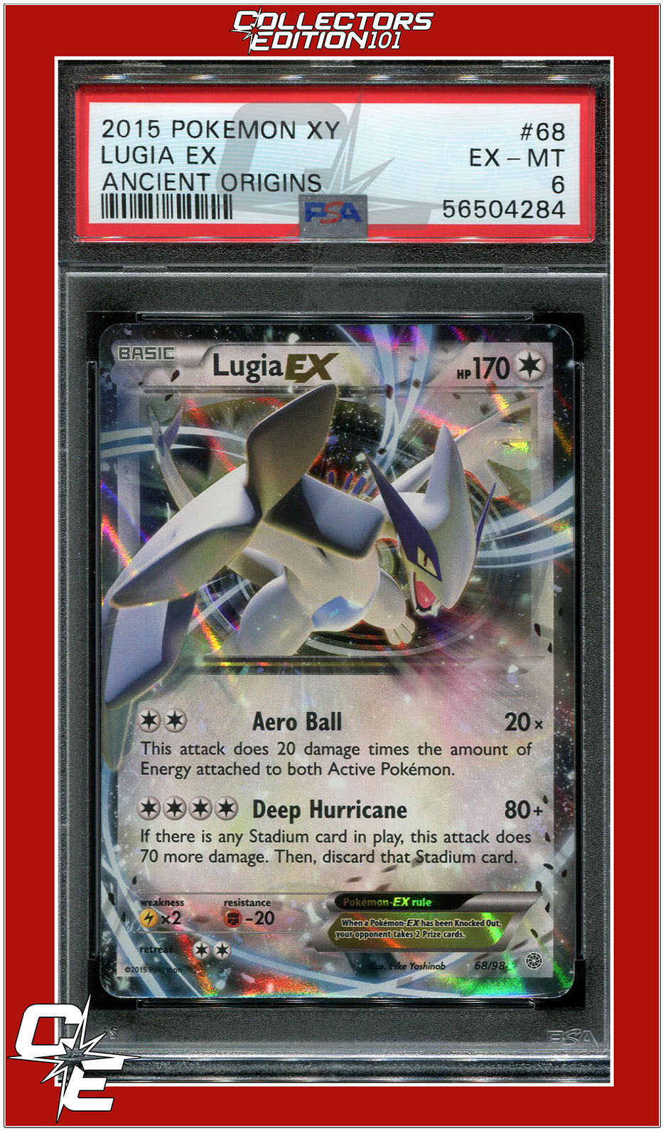 Ancient Origins 68 Lugia EX PSA 6