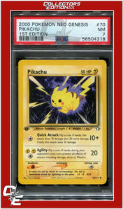 Neo Genesis 1st Edition 70 Pikachu PSA 7