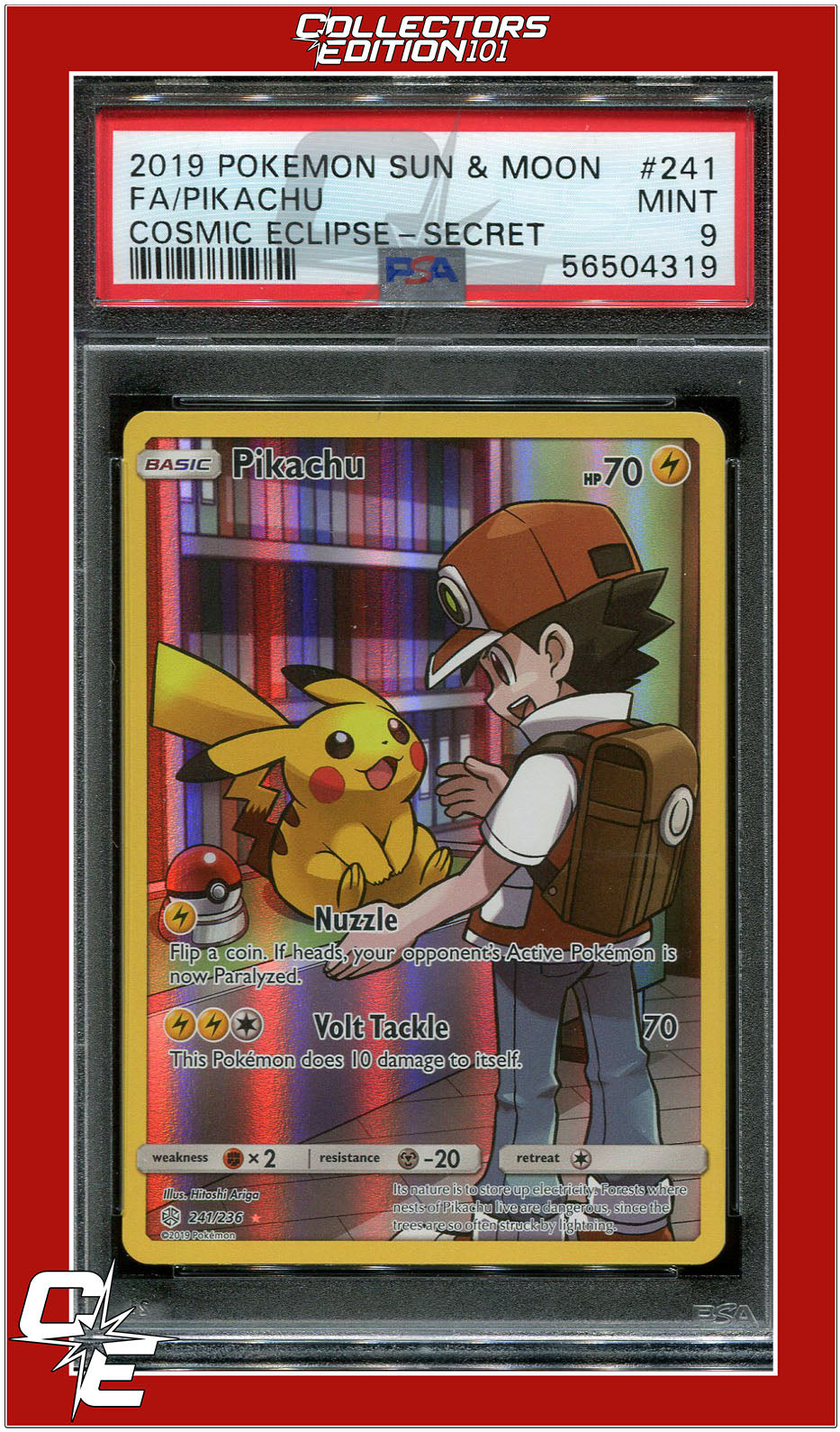 Cosmic Eclipse 241 Full Art Pikachu Secret PSA 9