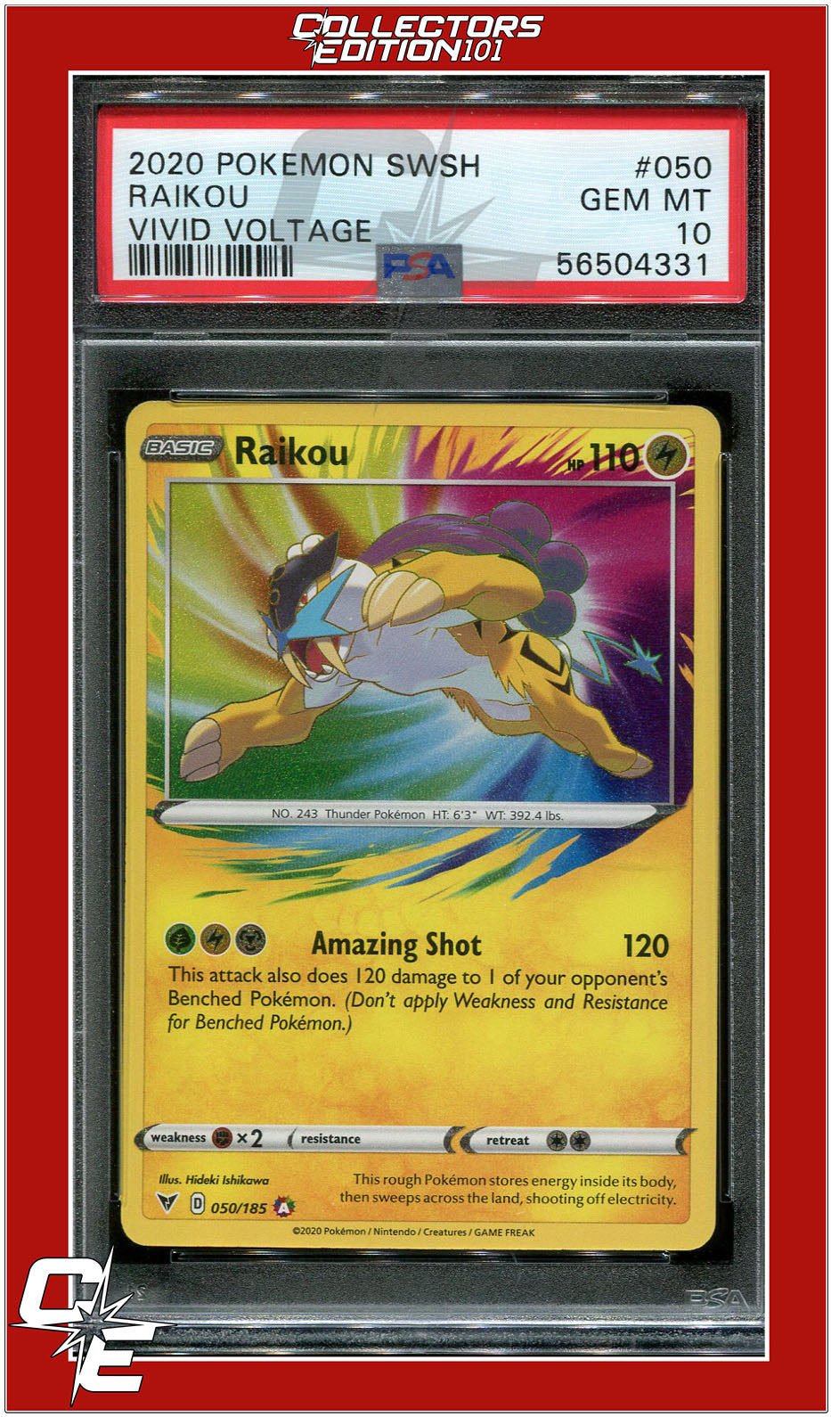 Vivid Voltage 050 Raikou PSA 10