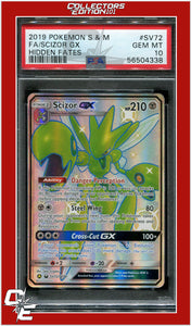 Hidden Fates SV72 Full Art Scizor GX PSA 10