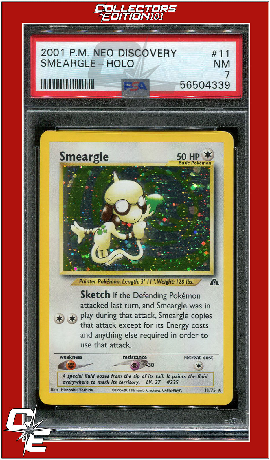 Neo Discovery 11 Smeargle Holo PSA 7