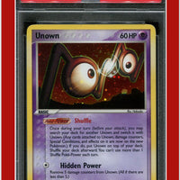 EX Unseen Forces N/28 Unown Holo PSA 8