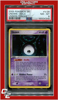 EX Unseen Forces V/28 Unown Holo PSA 8
