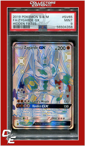 Hidden Fates SV65 Full Art Zygarde GX PSA 9