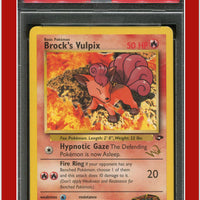 Gym Challenge 37 Brock's Vulpix W Stamped PSA 8