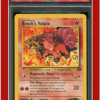 Gym Challenge 37 Brock's Vulpix W Stamped PSA 8