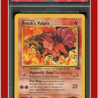 Gym Challenge 37 Brock's Vulpix W Stamped PSA 7