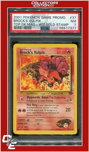 Gym Challenge 37 Brock's Vulpix W Stamped PSA 7