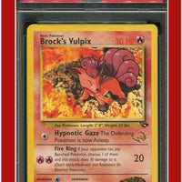 Gym Challenge 37 Brock's Vulpix W Stamped PSA 8