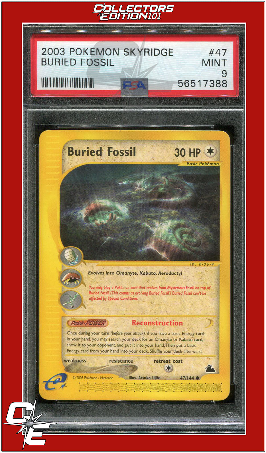 Skyridge 47 Buried Fossil PSA 9