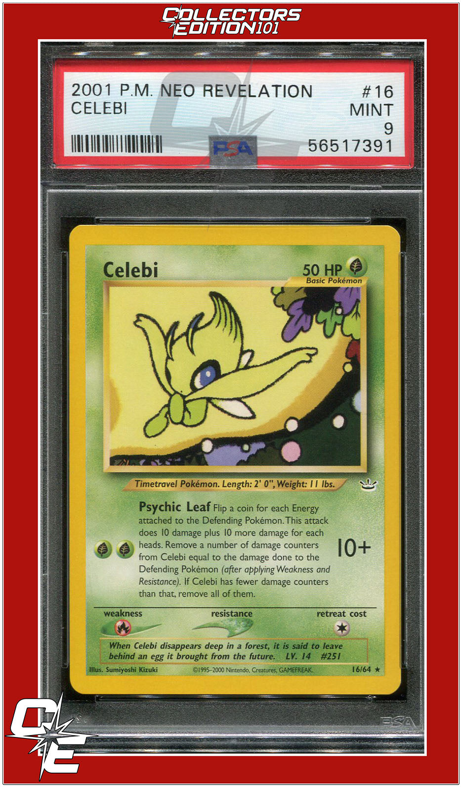 Neo Revelation 16 Celebi PSA 9