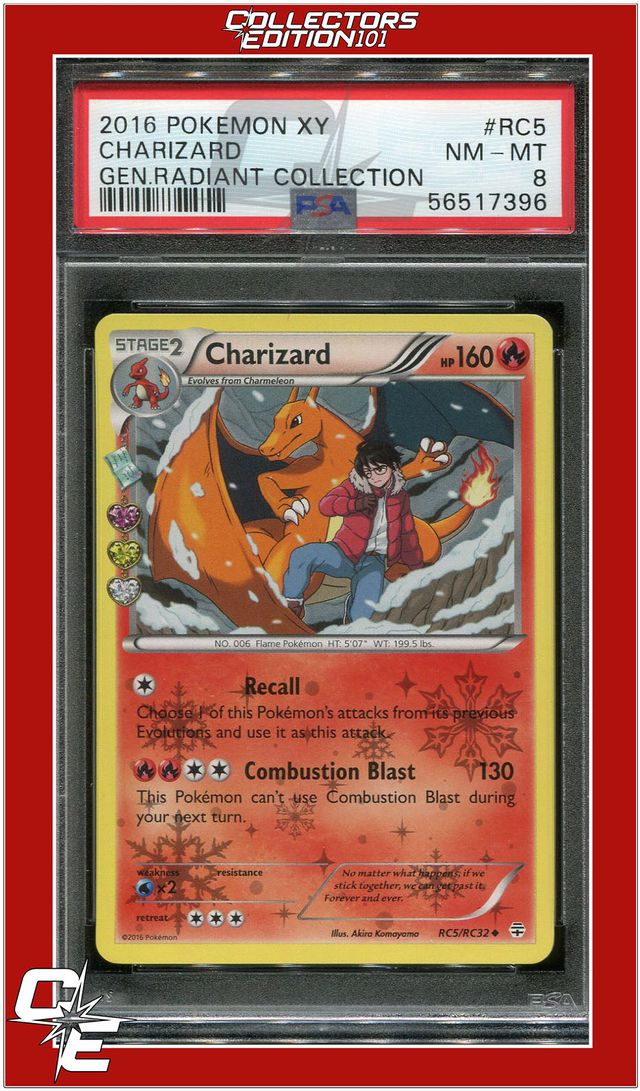 Generations Radiant Collection RC5 Charizard PSA 8