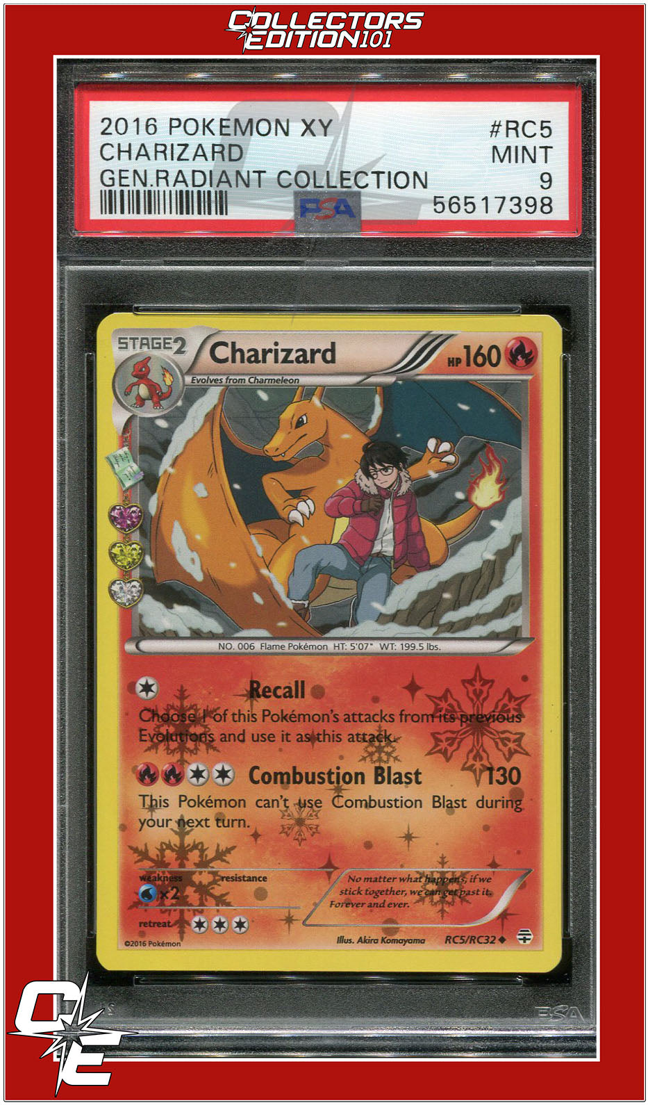 Generations Radiant Collection RC5 Charizard PSA 9