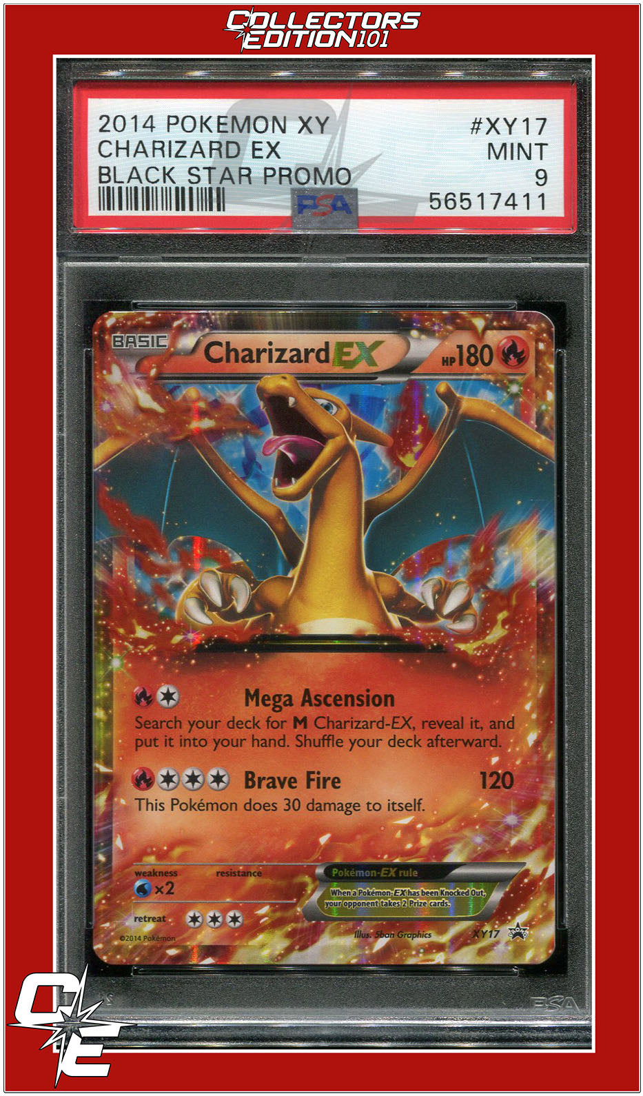 XY Black Star Promo XY17 Charizard EX PSA 9