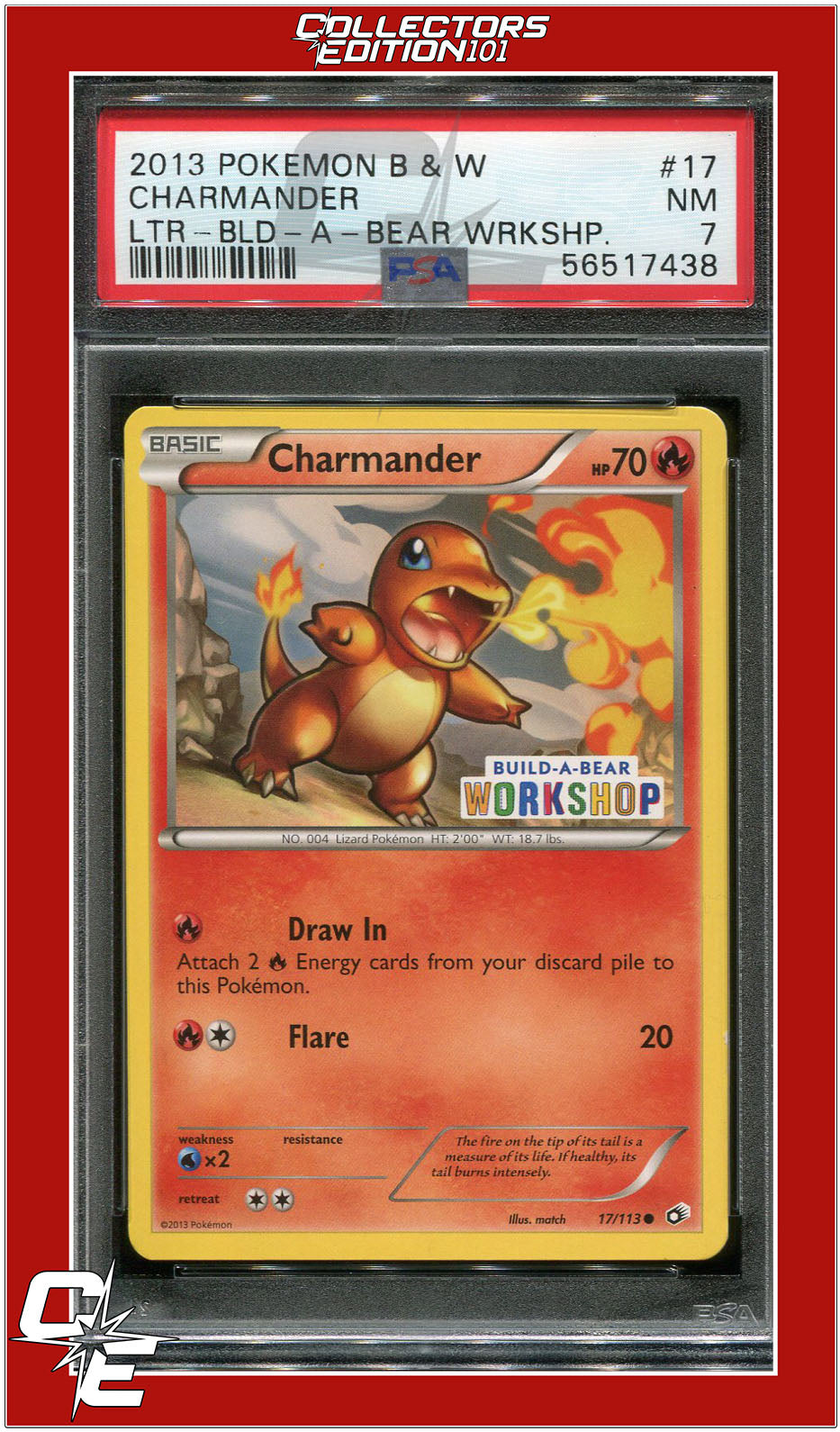 Legendary Treasures 17 Charmander Build-A-Bear Workshop PSA 7