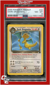 Team Rocket 22 Dark Dragonite PSA 8