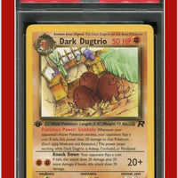 Team Rocket 23 Dark Dugtrio 1st Edition PSA 8