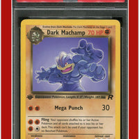 Team Rocket 27 Dark Machamp 1st Edition PSA 8