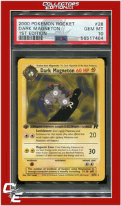 Team Rocket 28 Dark Magneton 1st Edition PSA 10