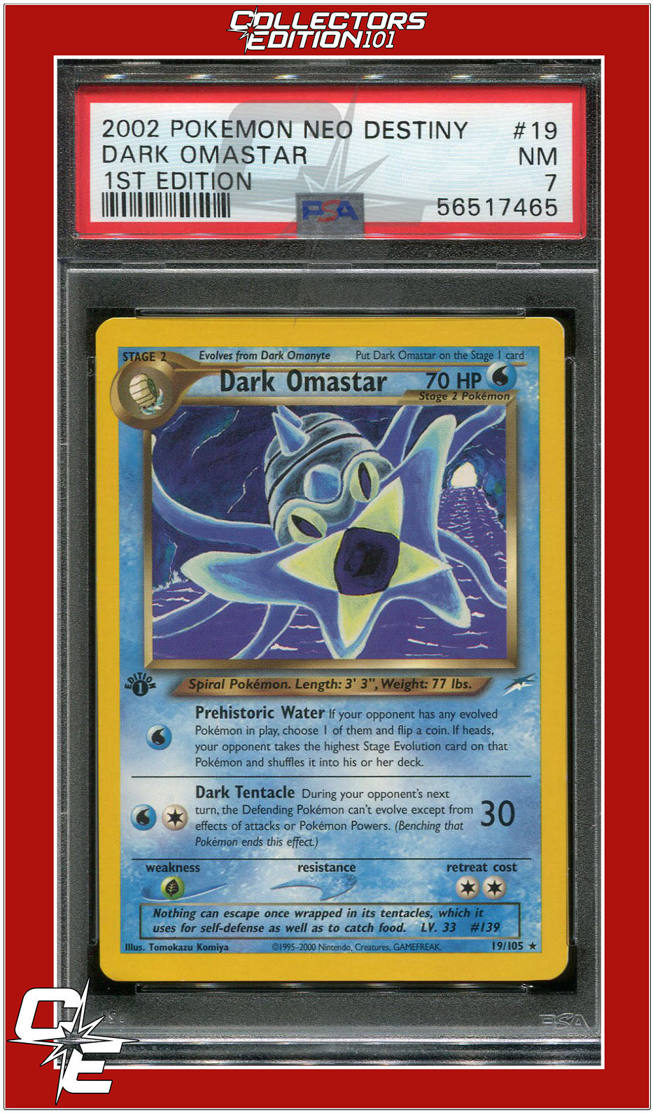 Neo Destiny 19 Dark Omastar 1st Edition PSA 7